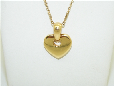 18k Yellow Gold Heart Necklace