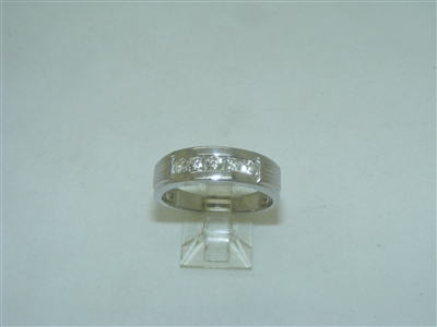 Diamond 14k White gold Mens Ring