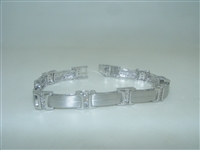 Unisex 14k white gold Diamond Bracelet