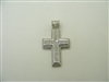 18K White Gold Diamond Cross