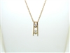 14k Yellow Gold Diamond Pendant Necklace