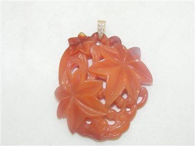 Red Brown Flower Jade