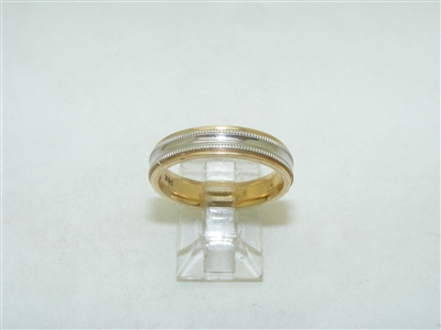 14k Multi tone Gold Wedding band