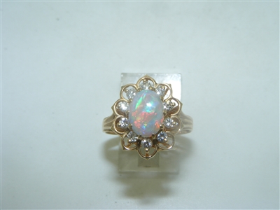 Gorgeous Diamond Opal ring
