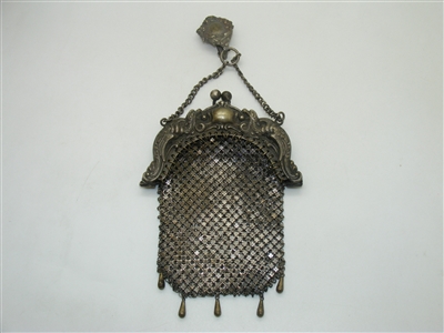 Victorian Era German Silver Coin Bag