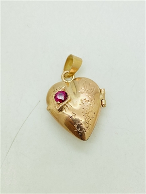 10k Yellow Gold Vintage Heart Locket