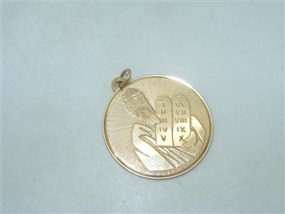 14k Yellow Gold Moses Pendant