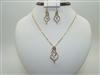 14k yellow gold Diamond Earring and Pendant set