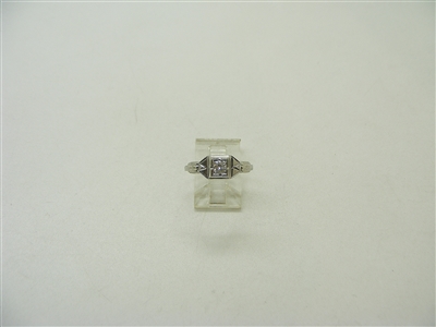Vintage 1960's 18k White Gold Diamond Ring