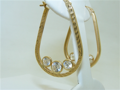 14k Yellow Gold Hoop Earings