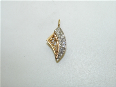 14k Yellow Gold Diamond Pendant