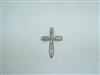 Diamond 14k white gold cross pendant