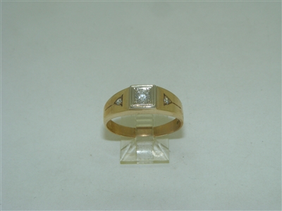 14k yellow gold diamond ring for men