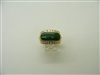 18K Yellow Gold Unisex Natural Jade Ring