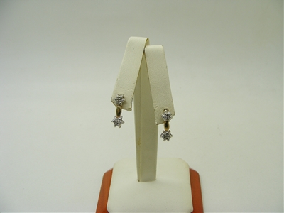 10K Two-Tone Diamond Earrings