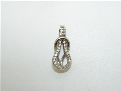 14k White Gold Diamond Pendant