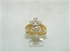 14k Yellow gold Diamond Engagement Pair Ring