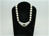 Cultured Pearls with Diamonds and a Heart Ruby Necklace