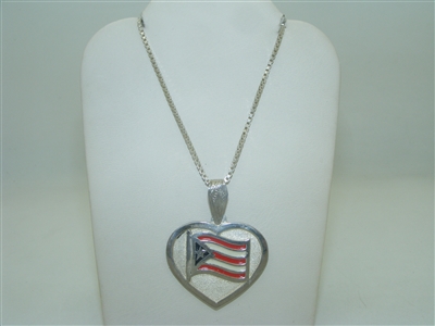 925 Sterling Silver Puerto Rico pendant with chain