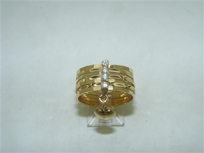 14k yellow gold 7 tratados ring