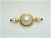 18k Yellow Gold Mabe Pearl Pin