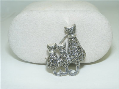 Vintage Sterling Silver kitten pins