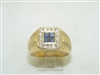 A Jubilee Diamond And Sapphire Ring