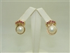 14k Yellow Gold Natural Ruby Earrings