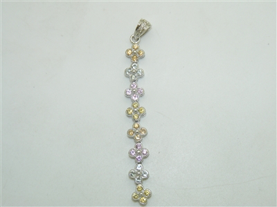 Multi Colored Diamond Pendant