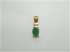 14k Yellow Gold Diamond Natural Emerald Pendant