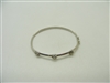 14K White Gold Kids Diamond Bangle Bracelet