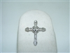 10K White Gold Diamond Cross