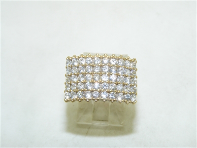 Yellow gold Cubic Zircon Unique Ring