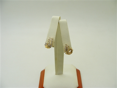 14K Yellow Gold Diamond Earrings