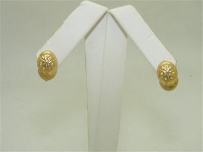 14k Yellow Gold Hat Earring