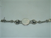 Vintage 1960's Mother Pearl Silver Bracelet