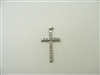 14K White Gold Diamond Cross