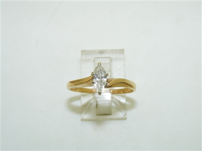 14k Yellow Gold Diamond Engagement Ring