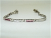 18k white gold Diamond & Ruby Bracelet