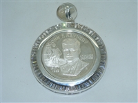 Unique John F. Kennedy Medal Pendant With CZ stones