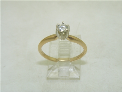 Solitary Diamond Yellow Gold Ring