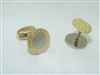 Bvlgari 18k yellow gold and stainless steel cufflinks