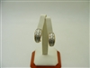 14k Two-Tone Huggie Diamond Earrings