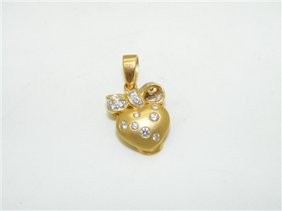 18k Yellow Gold Heart Pendant