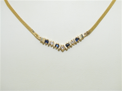 Gorgeous Diamond & Sapphire Necklace