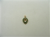 14k Yellow Gold Natural Emerald Heart Pendant