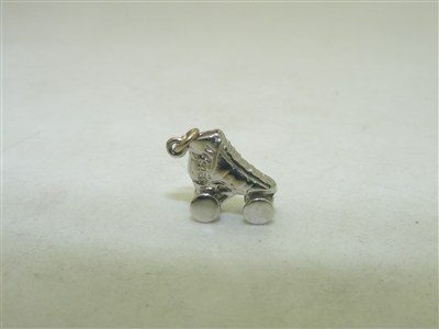 White Gold Roller Blade Pendant