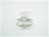 14k White Gold Diamond Heart Shape