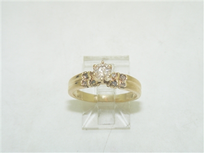 14k Yellow Gold Diamond Ring