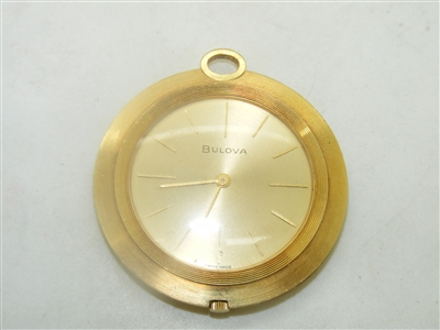 18k Yellow Gold Vintage Bulova Pendant Watch